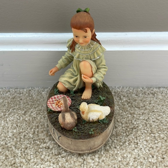 EUC Vintage Virtues 2002 DEMDACO RESPONSIBILITY Kathy Killip Girl & Ducks 5” - Picture 2 of 7